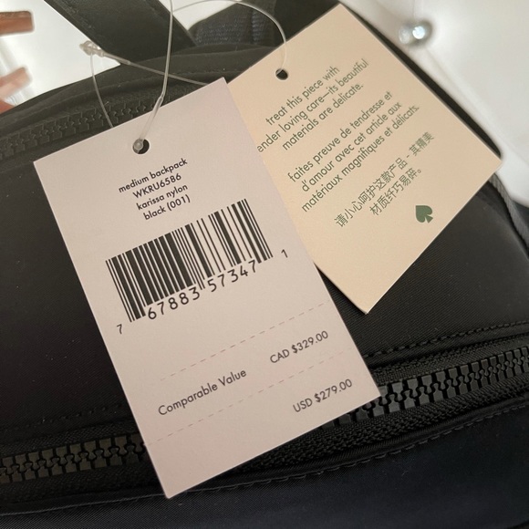SOLD~Kate Spade Waterproof Black Backpack - Picture 4 of 4